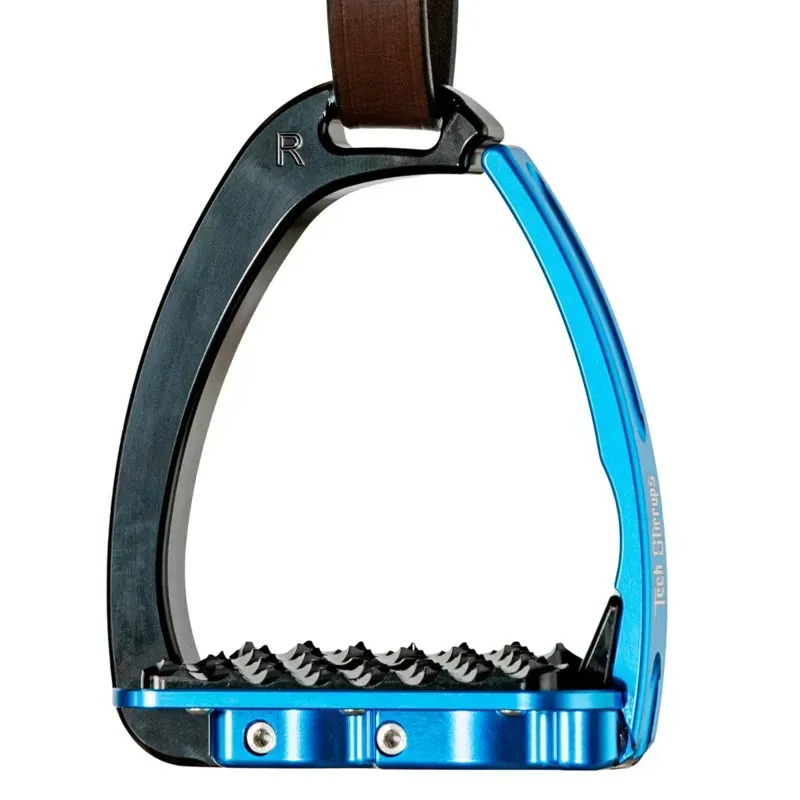 Tech Stirrups Venice Fit 8 Safety Stirrups - Black/Blue-1
