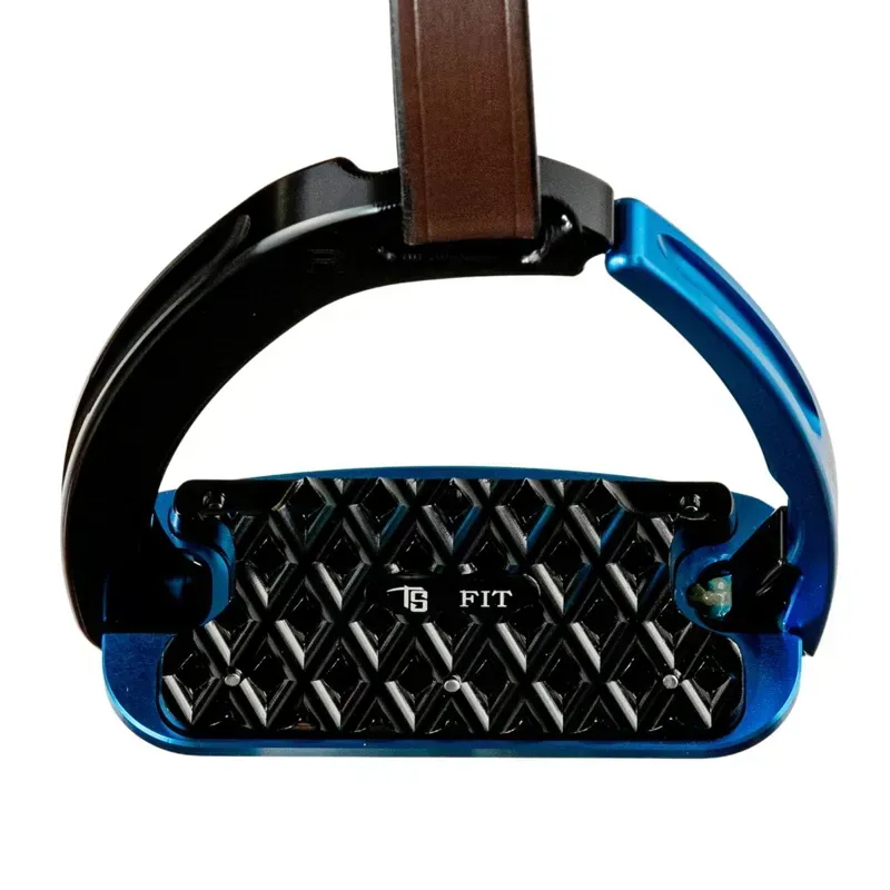 Tech Stirrups Venice Fit 8 Safety Stirrups - Black/Blue-2