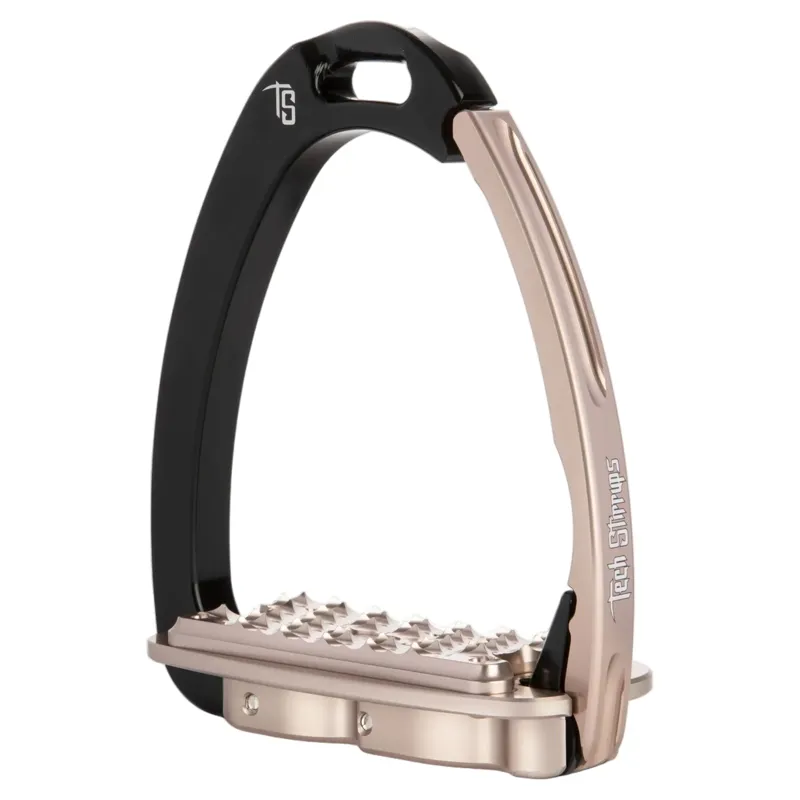 Tech Stirrups Venice Fit 8 Safety Stirrups - Black/Rose Gold