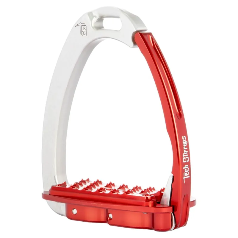 Tech Stirrups Venice Fit 8 Safety Stirrups - Silver/Red