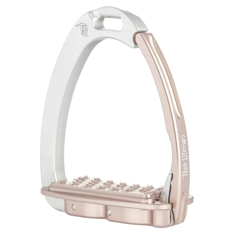 Tech Stirrups Venice Fit 8 Safety Stirrups - Silver/Rose Gold