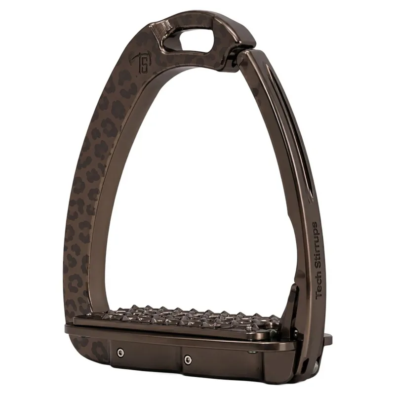 Tech Venice Sloped Evo Safety Stirrups - Brown Leopard Pre-Order