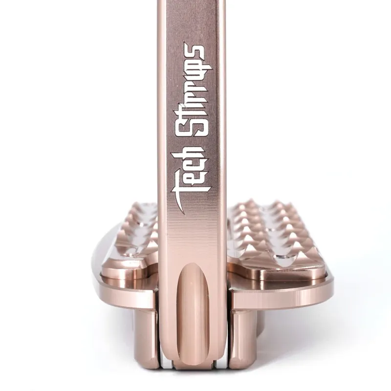 Tech Venice Sloped M Medium Safety Stirrups - Silver / Rose Gold-1