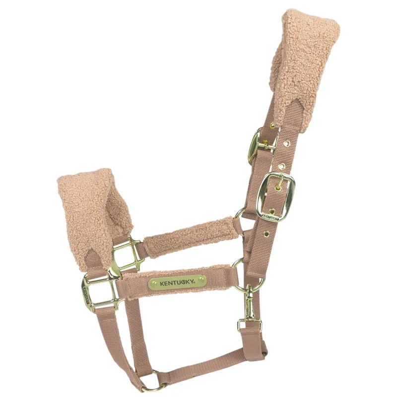 Kentucky Teddy Fleece Halter - Beige-1