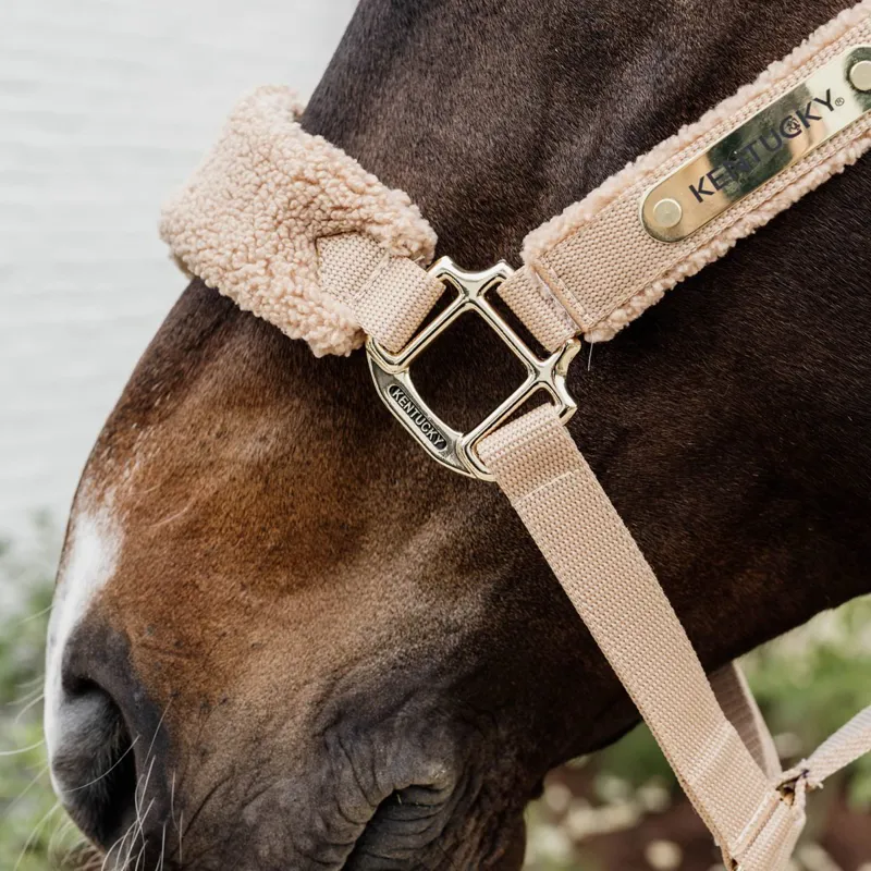 Kentucky Teddy Fleece Halter - Beige-3