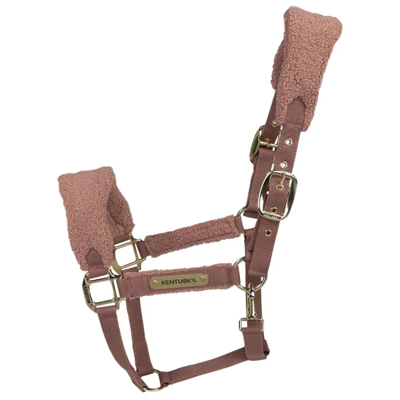 Kentucky Teddy Fleece Halter - Old Rose-1