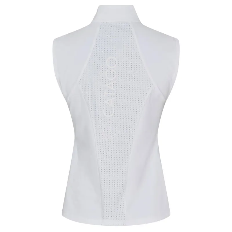 Catago Tedora Ladies Sleeveless Show Shirt - White-2