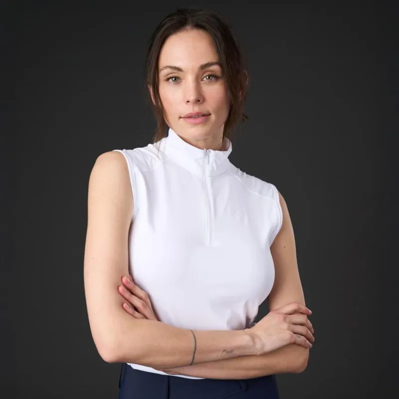 Catago Tedora Ladies Sleeveless Show Shirt - White-3