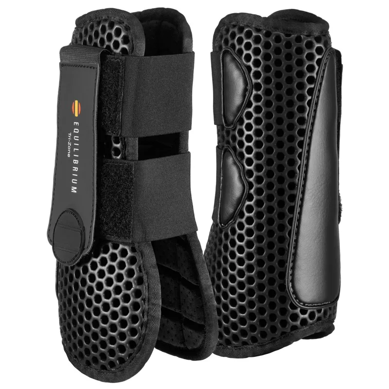Equilibrium Tri-Zone Open Front Tendon Boots - Black