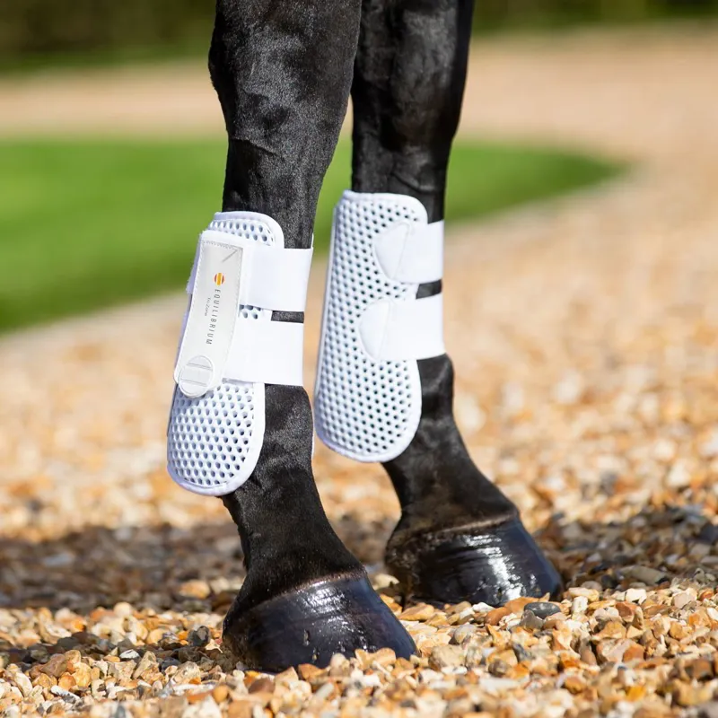 Equilibrium Tri-Zone Open Front Tendon Boots - White-4