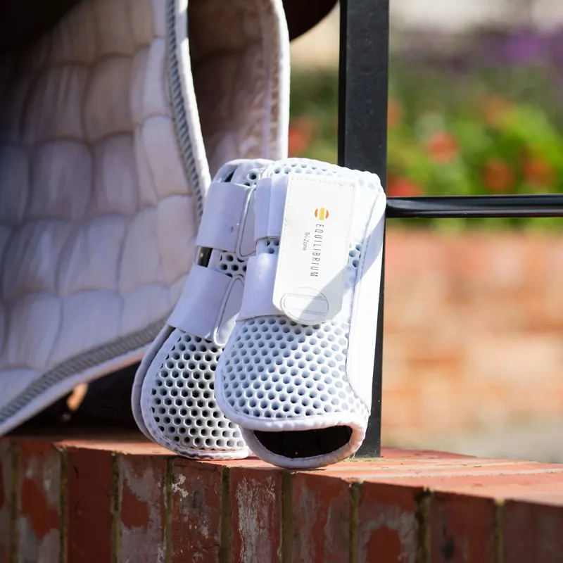 Equilibrium Tri-Zone Open Front Tendon Boots - White-1