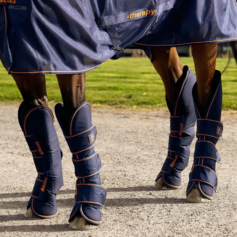Bucas Therapy Shipping Boots - Navy/Orange-9