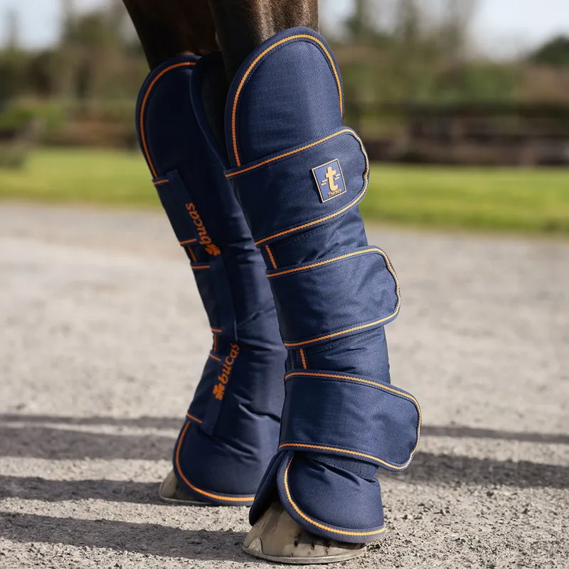 Bucas Therapy Shipping Boots - Navy/Orange
