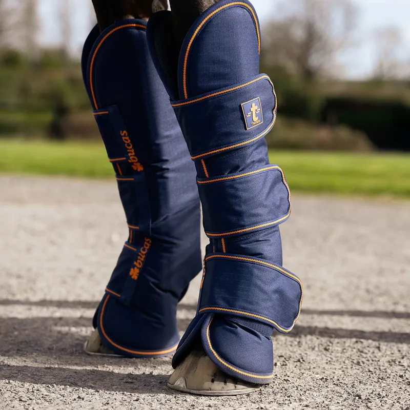 Bucas Therapy Shipping Boots - Navy/Orange-8