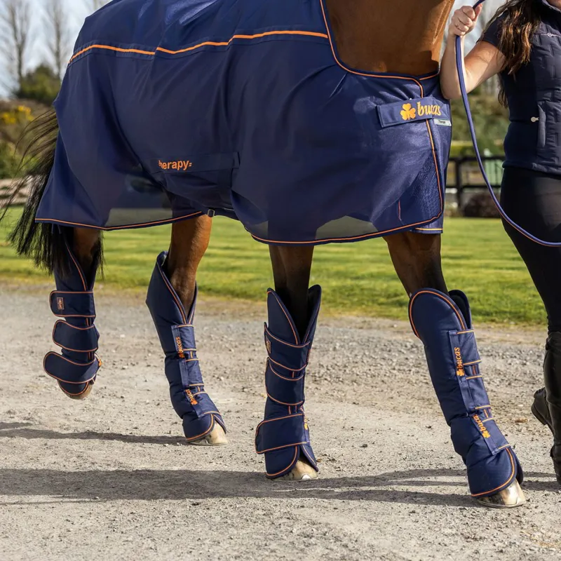 Bucas Therapy Shipping Boots - Navy/Orange-7