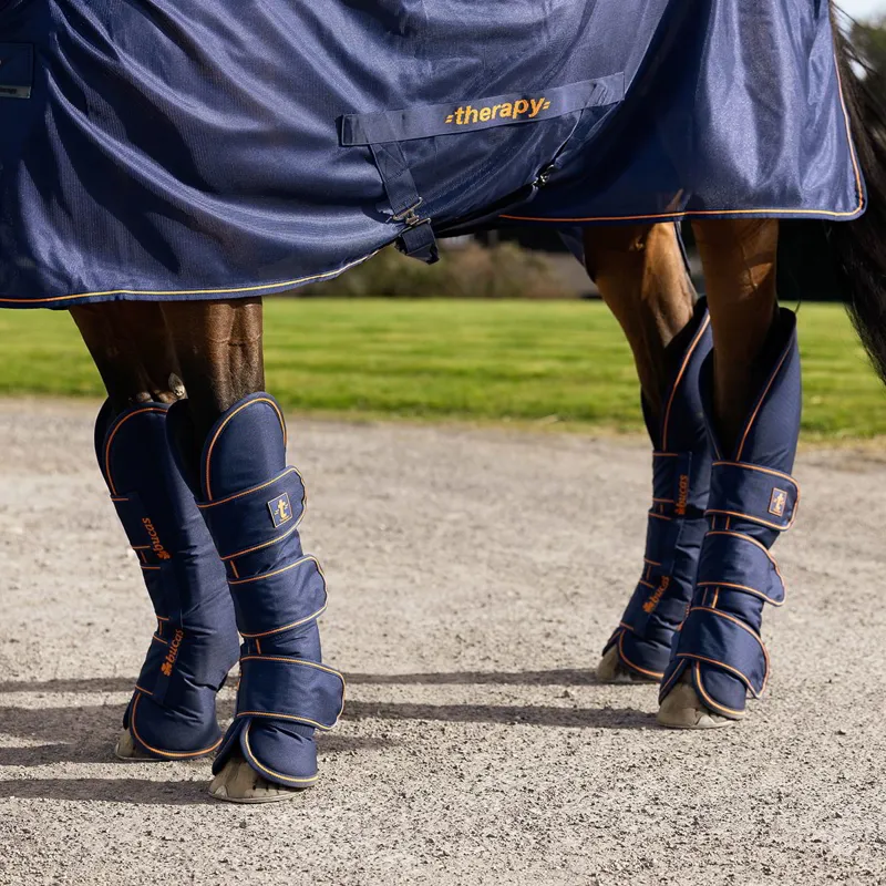 Bucas Therapy Shipping Boots - Navy/Orange-5