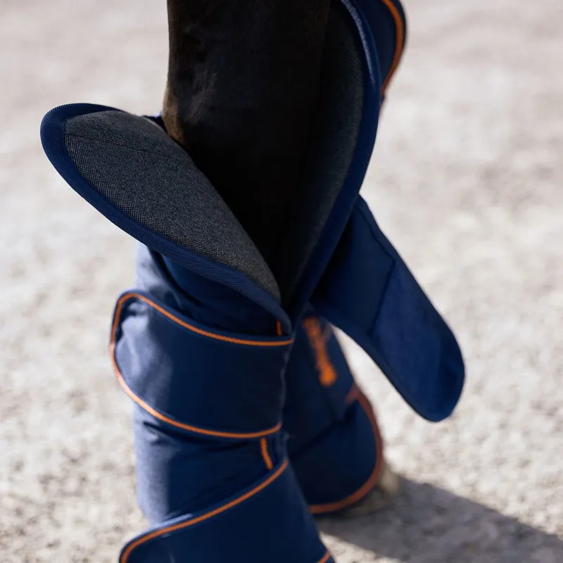Bucas Therapy Shipping Boots - Navy/Orange-4