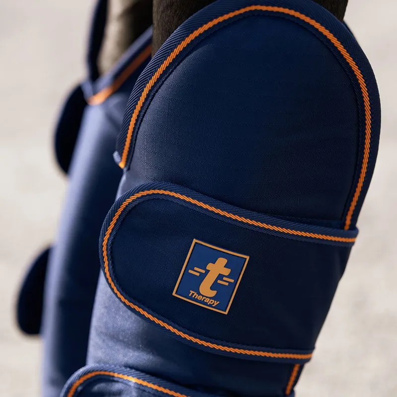 Bucas Therapy Shipping Boots - Navy/Orange-3