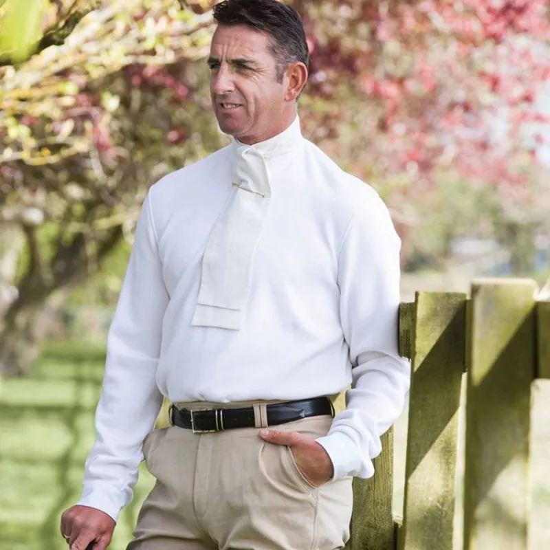 Equetech Thermal Stock Men's Show Shirt - White-1