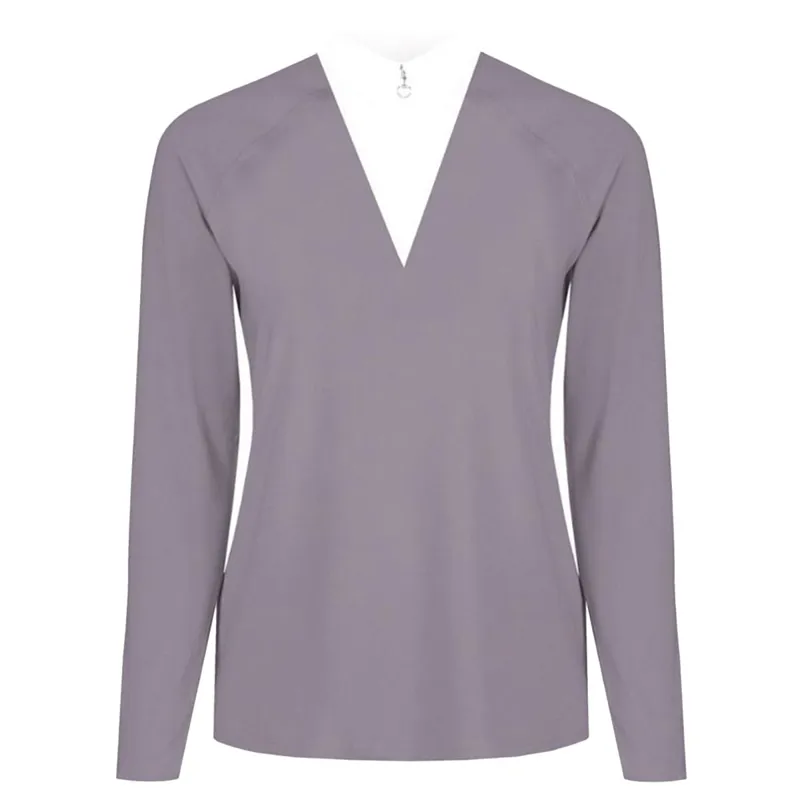 Equetech Thermal Womens Sweater Stock Shirt - Grey/White-1