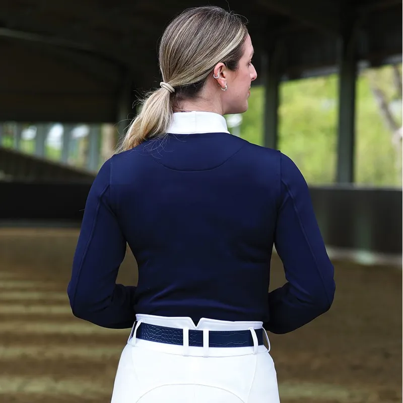 Equetech Thermal Women's Stock Competition Shirt - Navy/White-2
