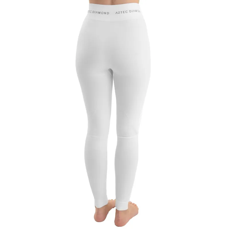 Aztec Diamond Thermal Women's Base Layer Tights - White-1