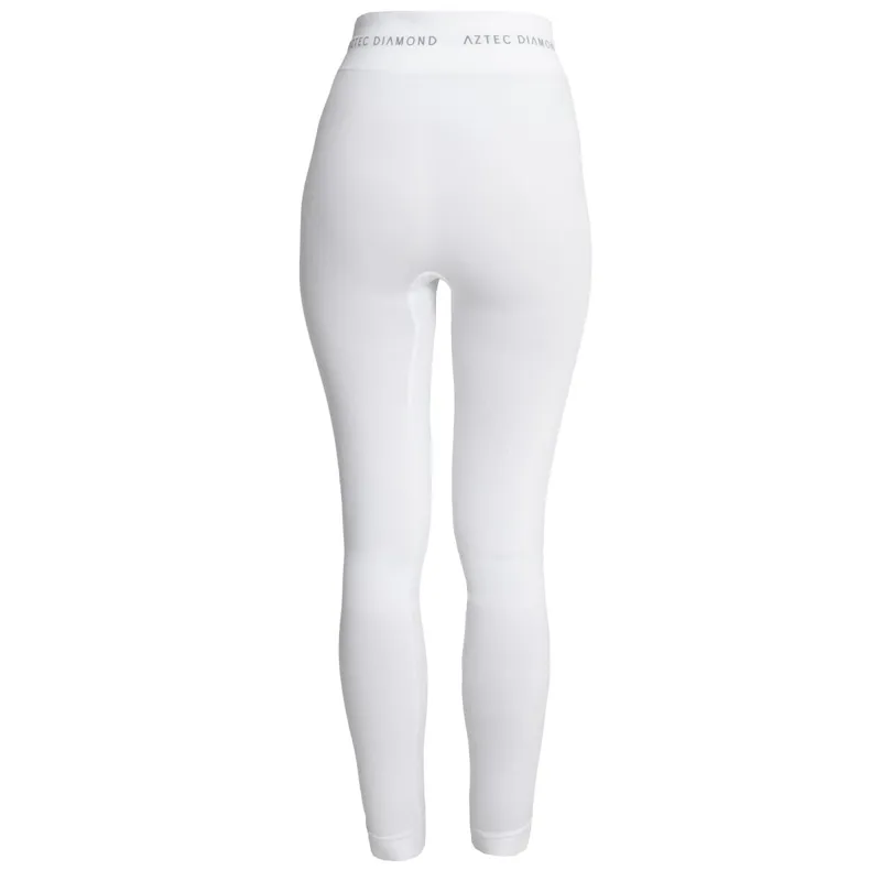 Aztec Diamond Thermal Women's Base Layer Tights - White-3