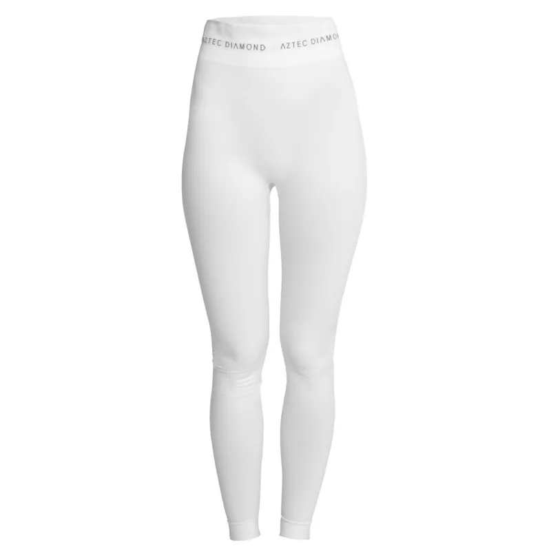 Aztec Diamond Thermal Women's Base Layer Tights - White-4