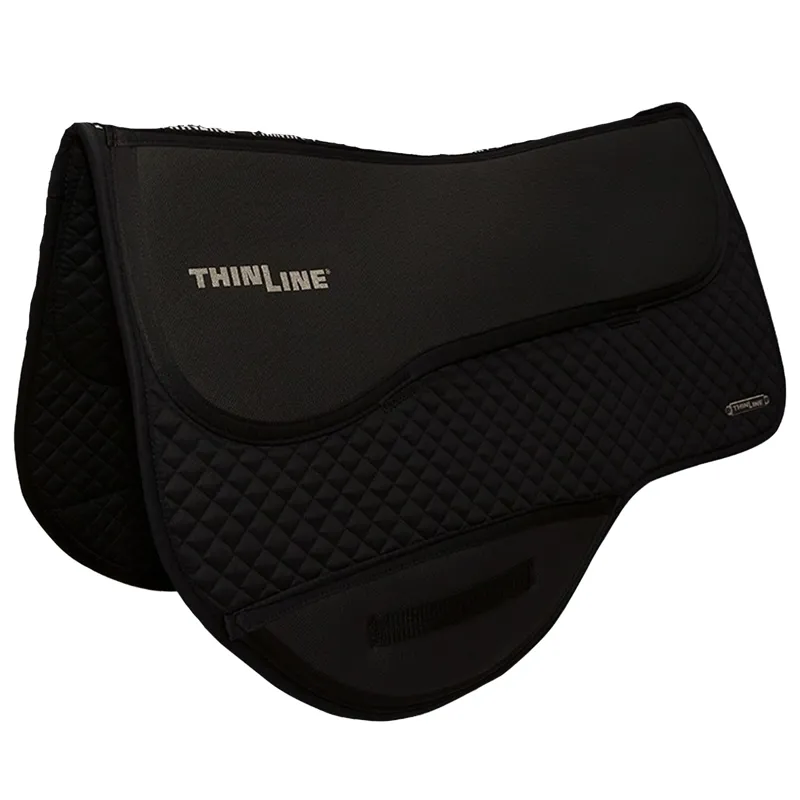 ThinLine Endurance Dropped Rigging Cotton Saddle Pad - Black