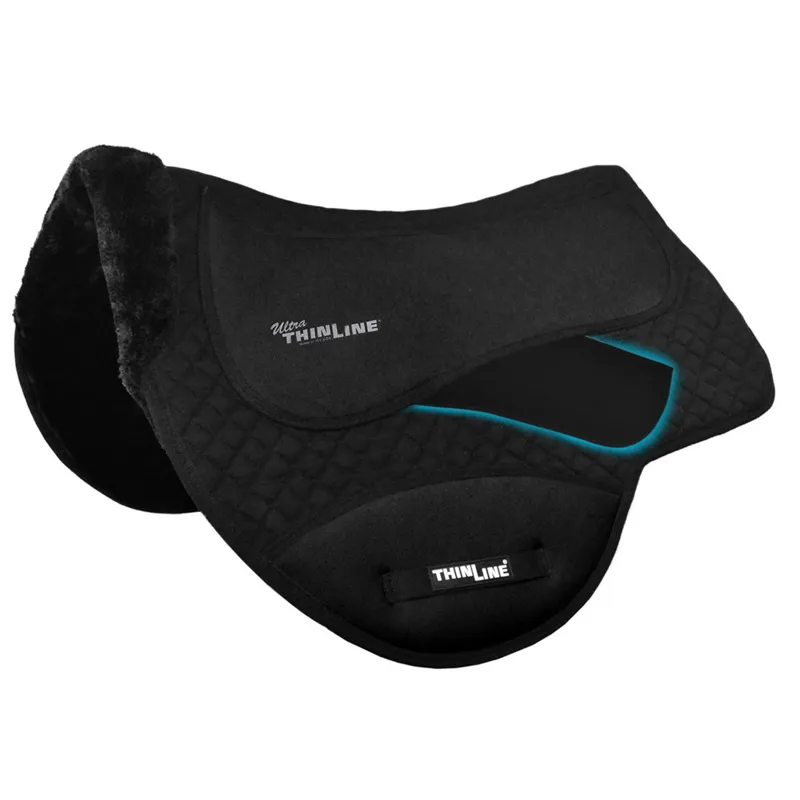 ThinLine Endurance Dropped Rigging Fleece Saddle Pad - Black