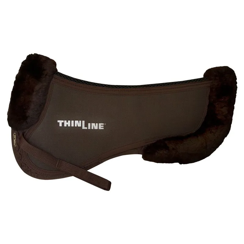 ThinLine Trifecta Half Pad with Sheepskin Rolls - Brown