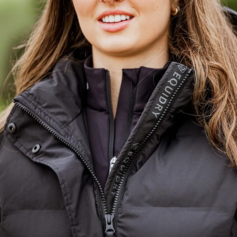EQUIDRY Thora Women's Waterproof Long Puffer Jacket - Black-9