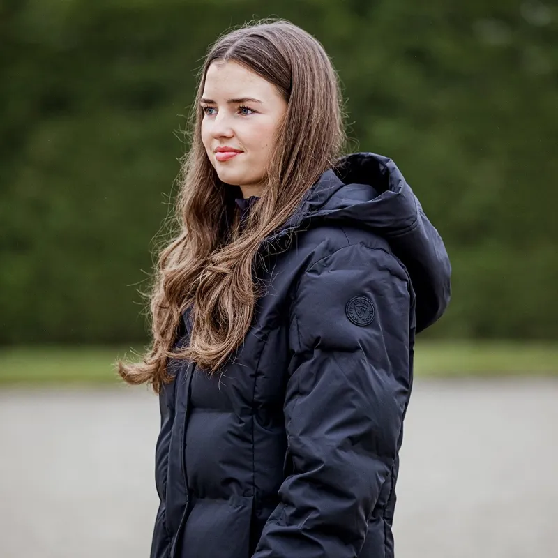 EQUIDRY Thora Women's Waterproof Long Puffer Jacket - Black-6