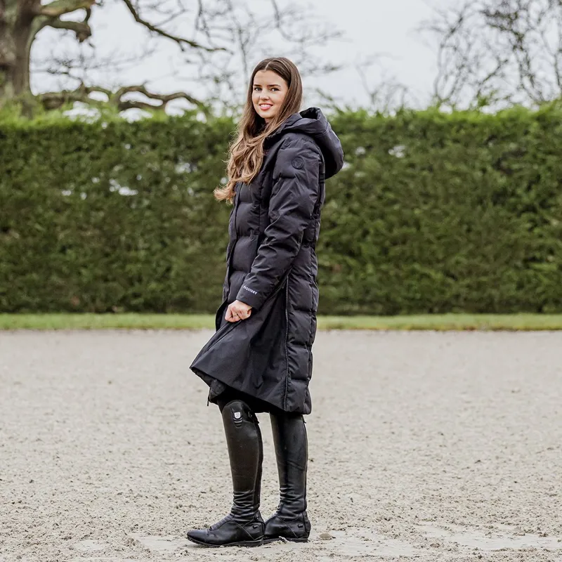 EQUIDRY Thora Women's Waterproof Long Puffer Jacket - Black-4