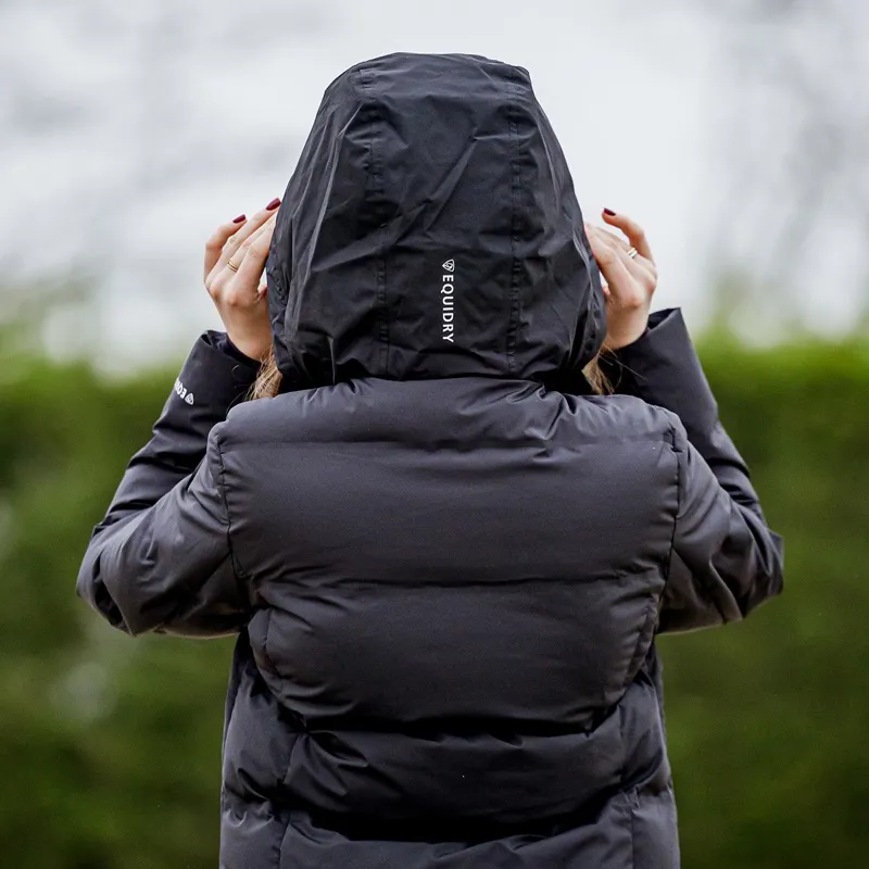 EQUIDRY Thora Women's Waterproof Long Puffer Jacket - Black-3