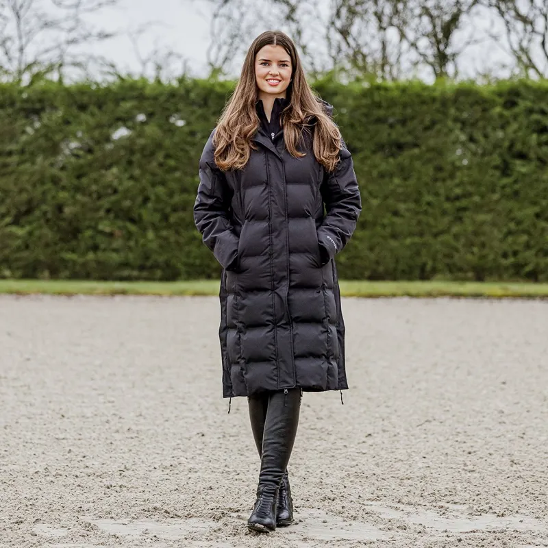 EQUIDRY Thora Women's Waterproof Long Puffer Jacket - Black
