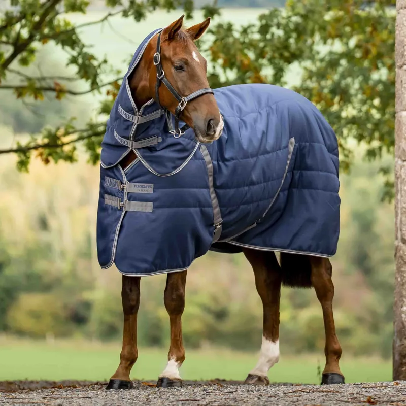 Rambo 400g Stable Blanket - Navy/Thunderstorm Grey/Silver-1