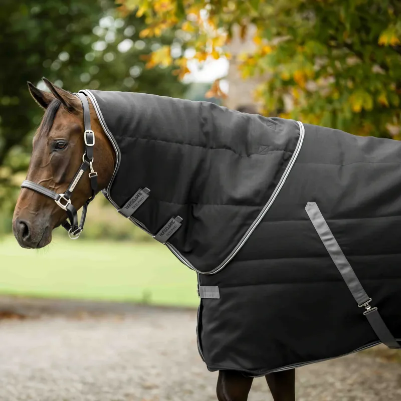 Rambo 400g Stable Rug - Black/Thunderstorm Grey/Silver-3