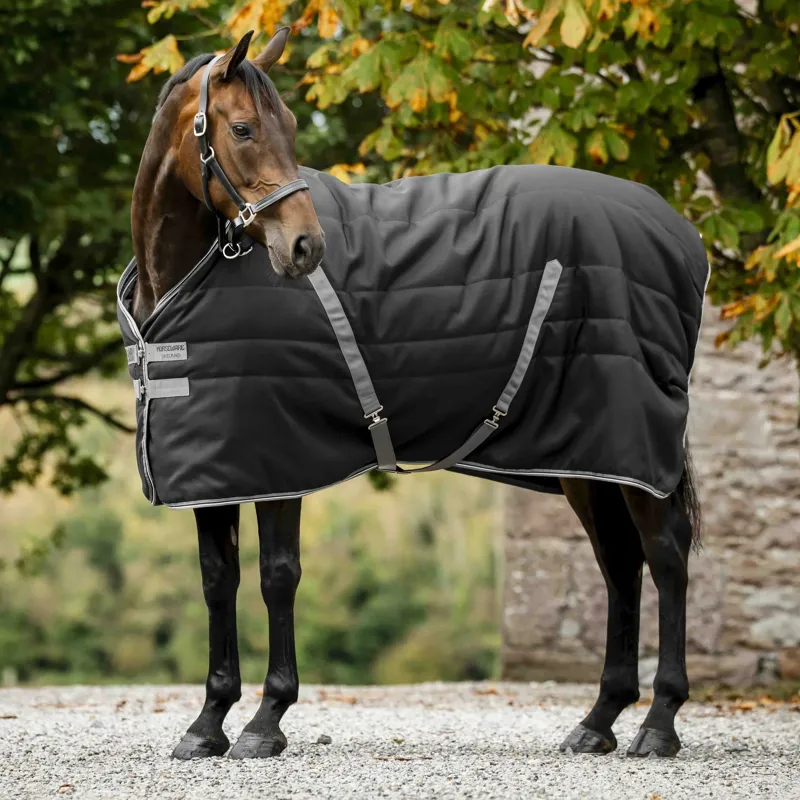 Rambo 400g Stable Rug - Black/Thunderstorm Grey/Silver-4