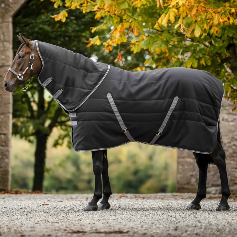 Rambo 400g Stable Rug - Black/Thunderstorm Grey/Silver-5