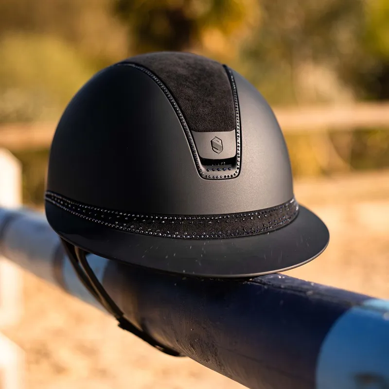 Samshield Miss Shield 2.0 Tiara 300 Crystal Riding Helmet - Black-3