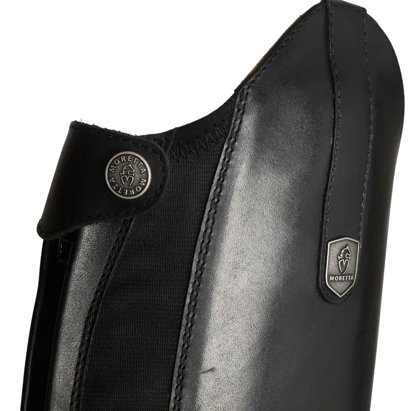 Moretta Tivoli Womens Tall Riding Boots - Short Height - Black-9