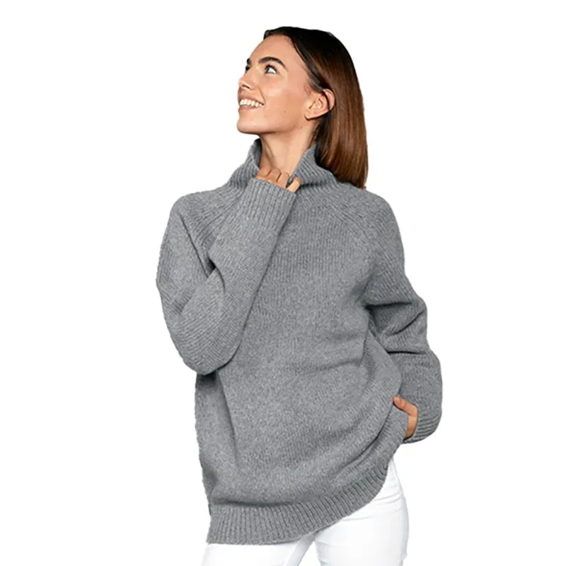 Toggi Ainsworth Women's Knitted Slouchy Sweater - Gray-3