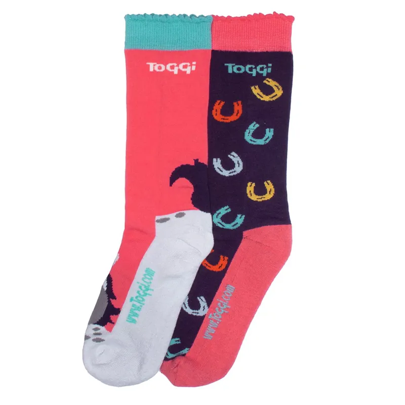 Toggi Kara Junior Socks 2 Pack - Pink/Purple