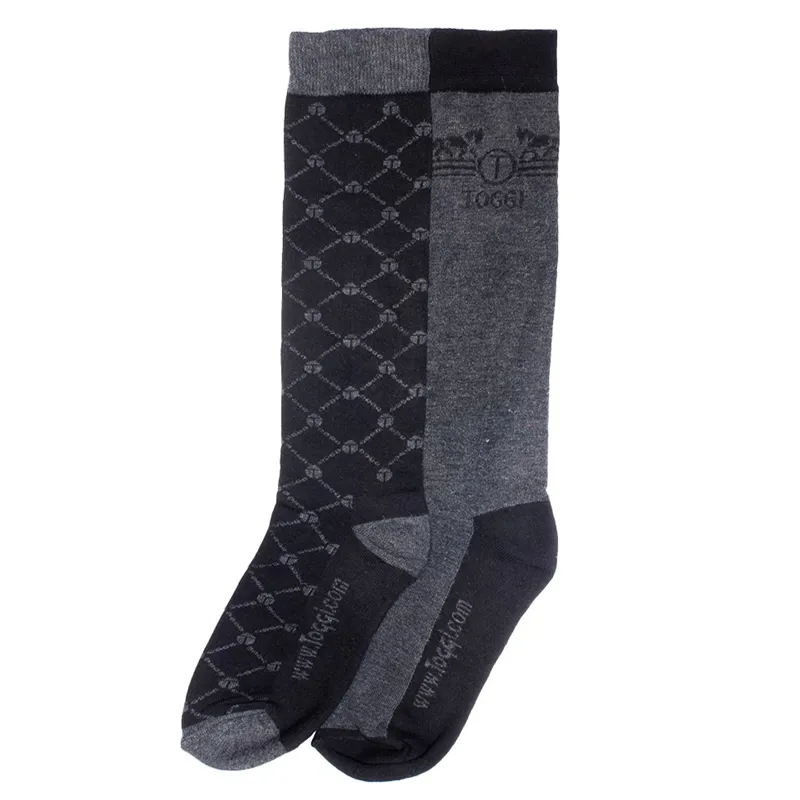 Toggi Nassington Men's Socks 2 Pack - Black/Grey