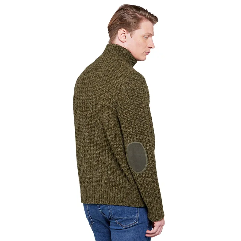 Toggi Wessex Men's Chunky Knitted Zip Neck Sweater - Olive Green-1