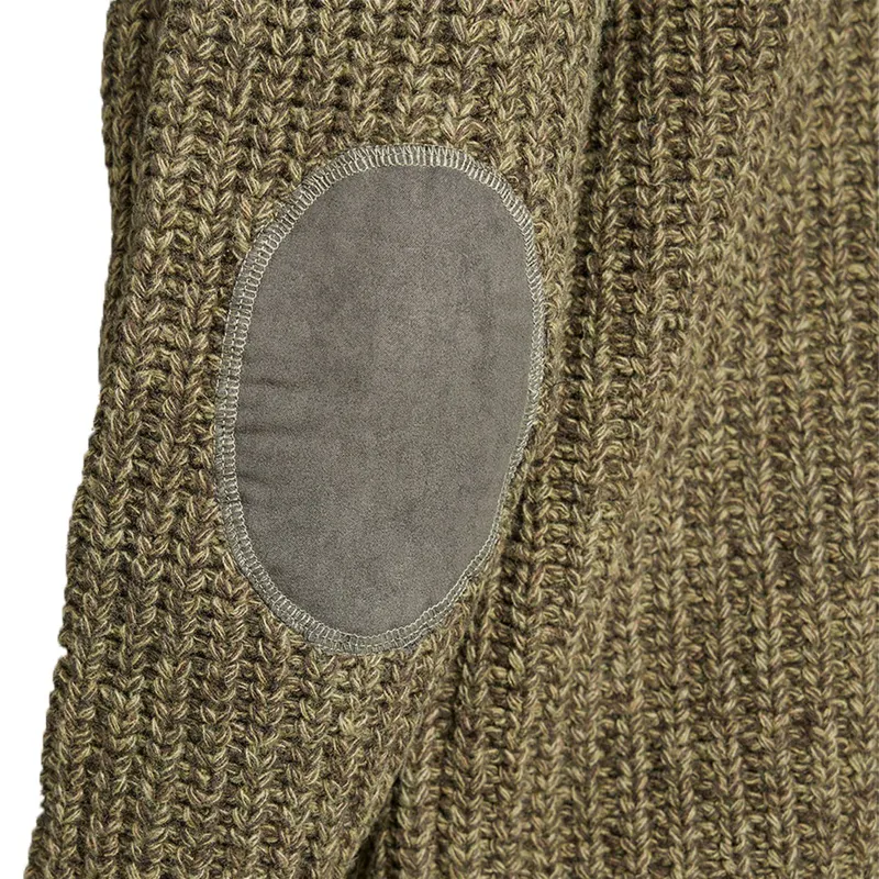 Toggi Wessex Men's Chunky Knitted Zip Neck Sweater - Olive Green-4