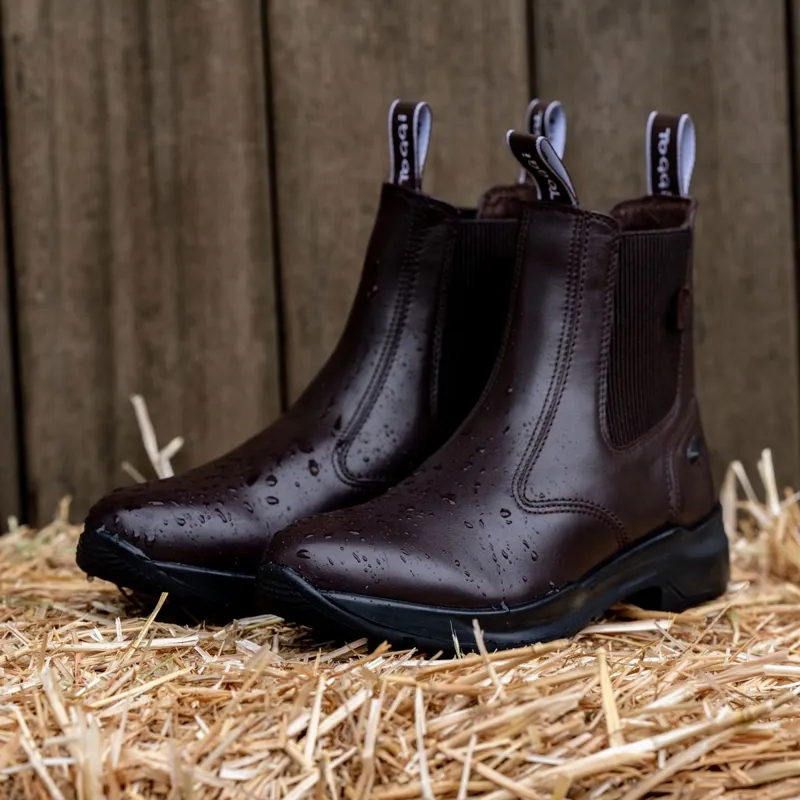 Toggi Barrington Adults Waterproof Paddock Boots-Dark Brown-10