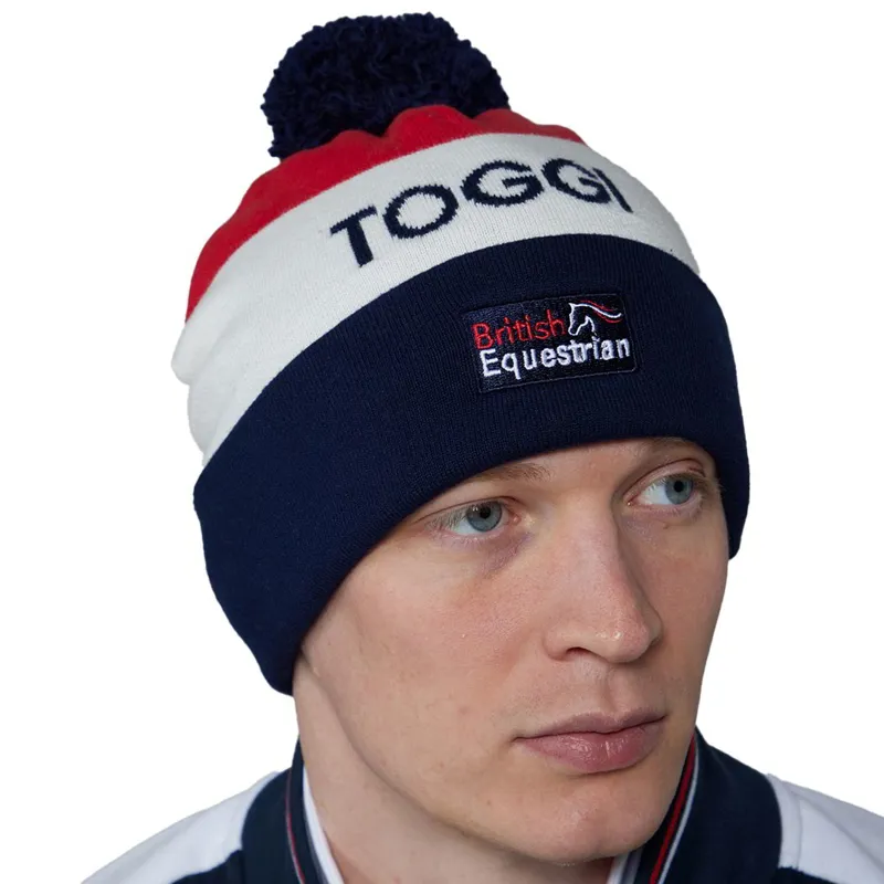 Toggi GBR Passy Unisex Pom Hat - Red/White/Blue