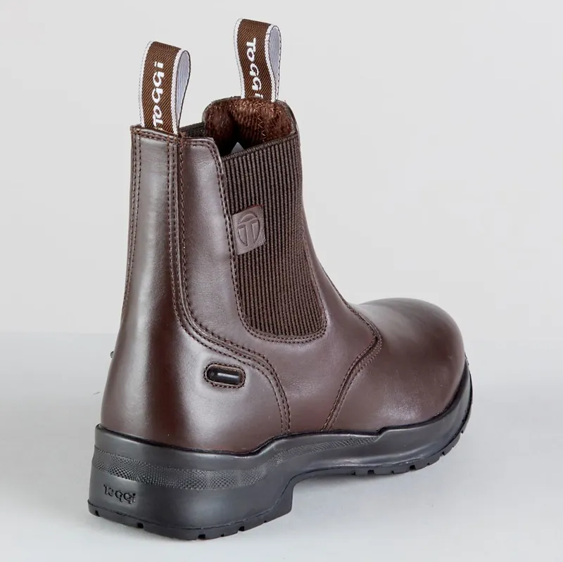 Toggi Barrington Adults Waterproof Paddock Boots-Dark Brown-3